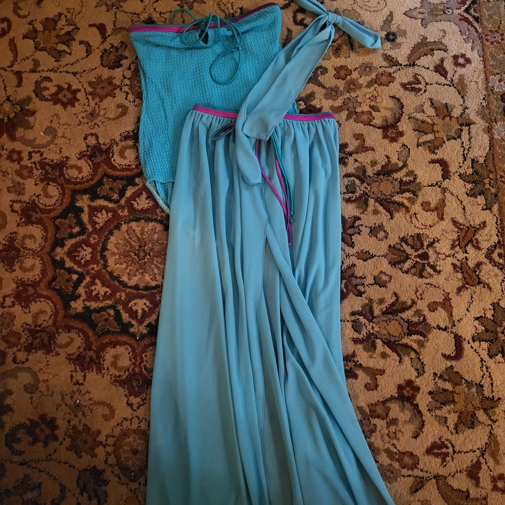 Elegant Blue One-Piece Swimsuit